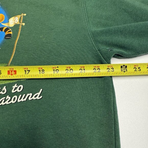 Vintage Disney Tigger Golf Sweatshirt Mens L 23x26.5 Green Crew Neck Grandpa Y2K - Picture 12 of 15